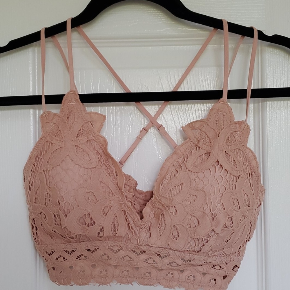 Lace Bralette with padding blush